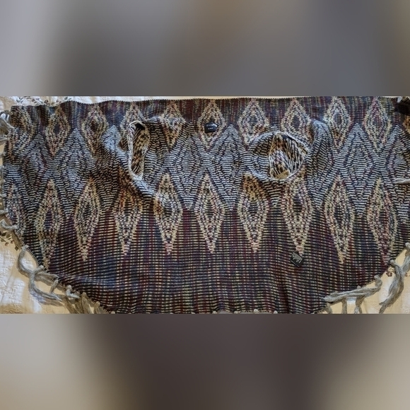 Shawl type open cardigan Native American/Aztec Theme Size Small - Picture 5 of 8